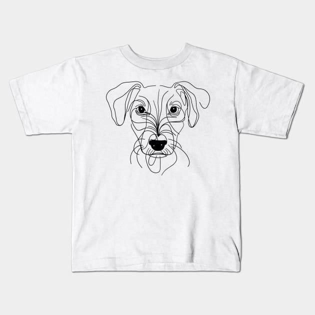 cute dog's face Kids T-Shirt by mdr design